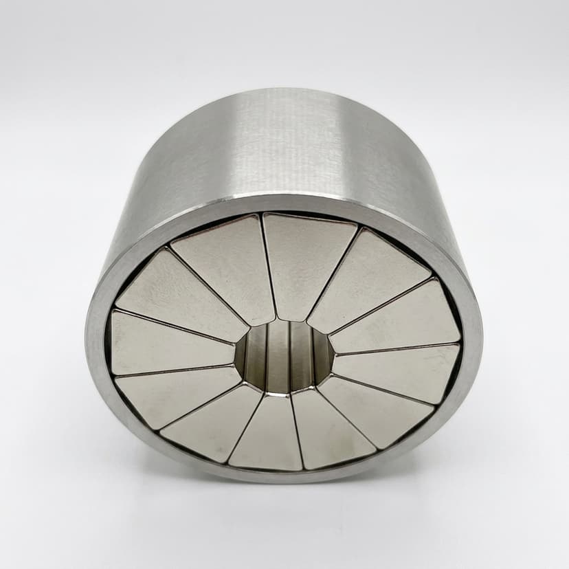 Custom Halbach rotor assembly