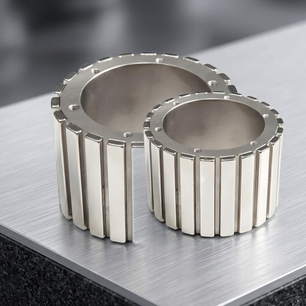 Linear Halbach array motor assembly