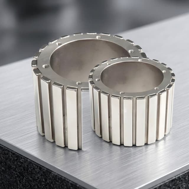 Linear Halbach array motor assembly