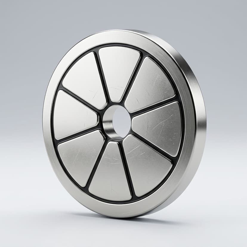 Segmented Halbach ring rotor